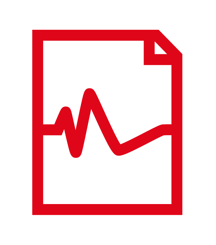 large red icon paper heart rate