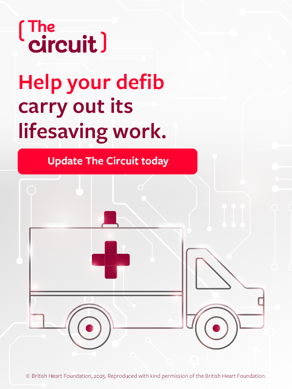 Text reads: Help your defib carry out its lifesaving work