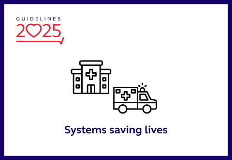 Systems Saving Lives with graphic of hospital and ambulance