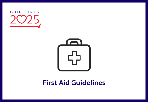 First aid with graphic of first aid box