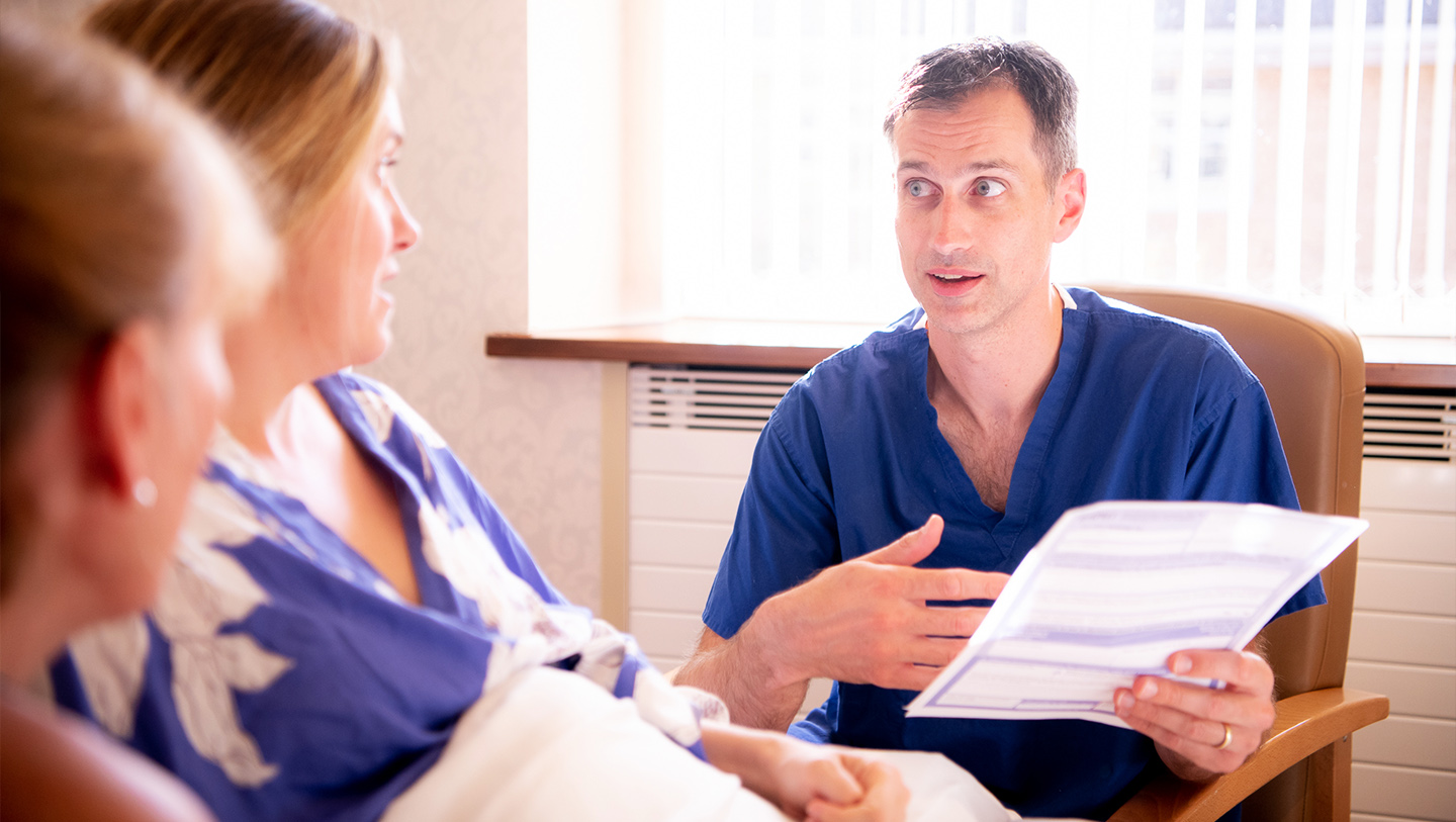 Medical professional with ReSPECT form