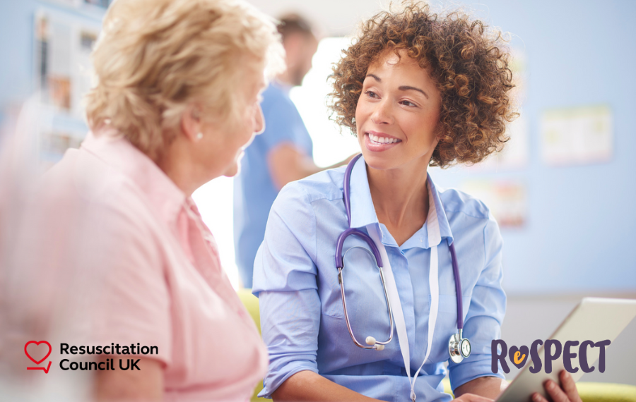 Image of a doctor and patient