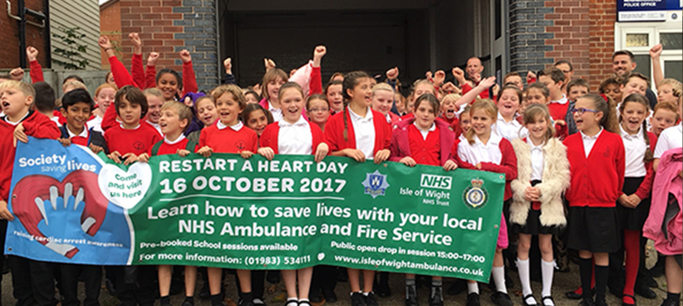 School pupils gather to celebrate Restart a Heart 2017