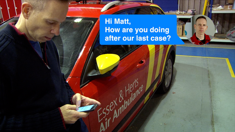 "Hi Matt, how are you doing after our last case?" 