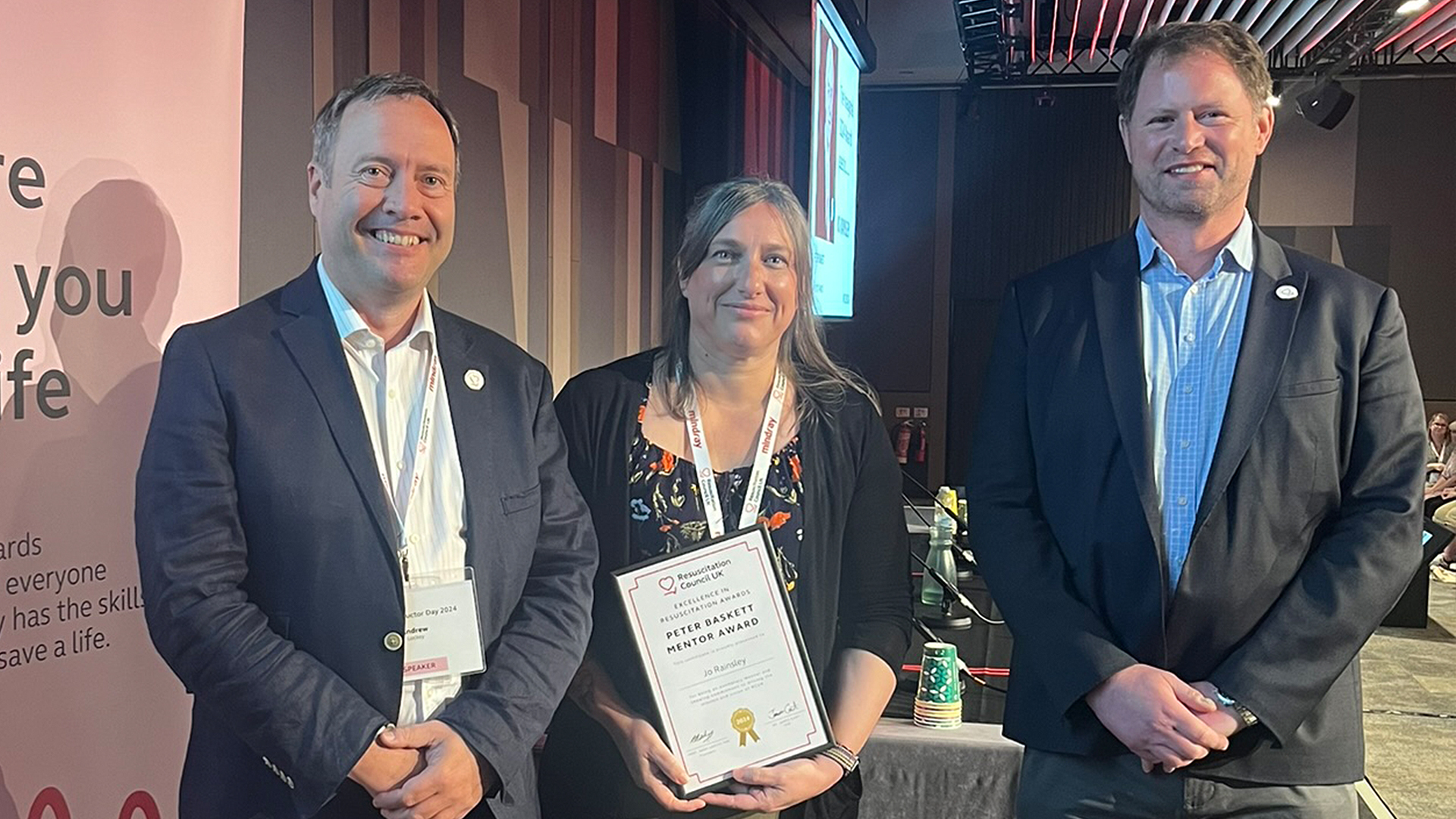 Jo Rainsley - Excellence in Resuscitation Award winner 2024