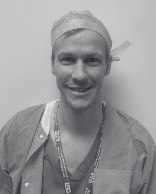 black and white headshot of Chris Thorne