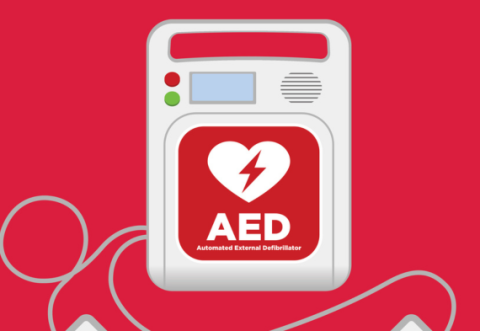 Graphic of defibrillator 