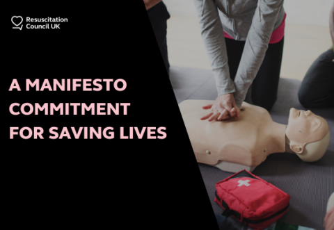 Graphic with text reading "A manifesto commitment for saving lives"
