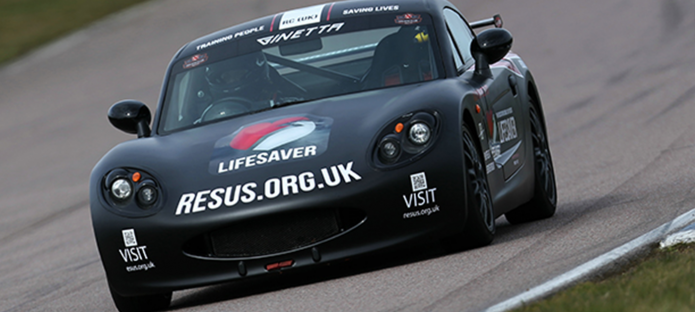 Front view of Lifesaver branded car