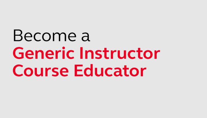Text says 'become a Generic Instructor Course Educator'