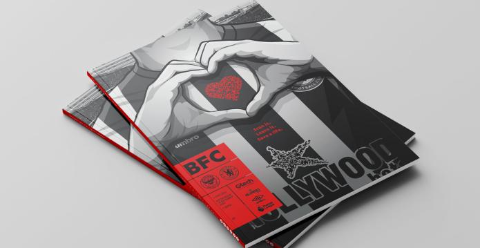 Copy of the Brentford vs Chelsea programme with the CPQR code on.