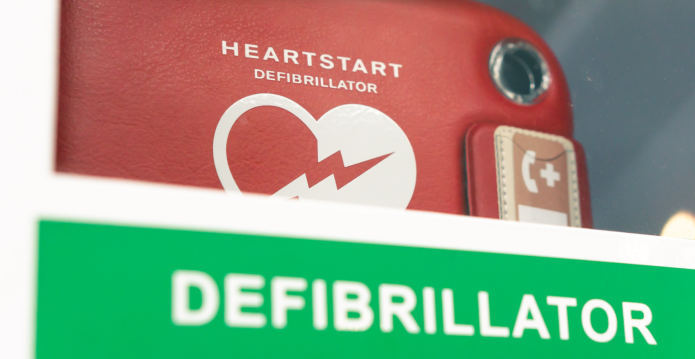 An image of an AED defibrillator device 
