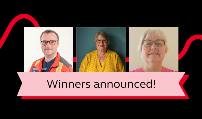 Portraits of the Excellence in Resuscitation Award winners set against a black background