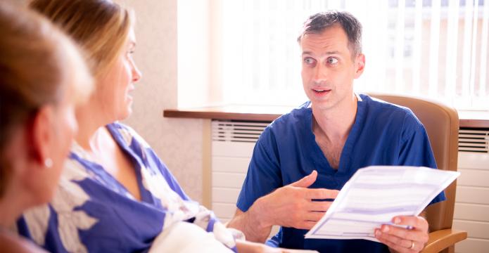 Medical professional with ReSPECT form